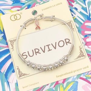 SURVIVOR 8 bead Designer look Bangle Bracelet